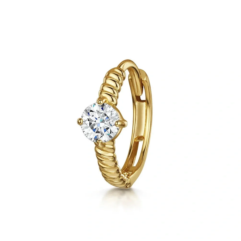 Elegant Gold and Sterling Silver cartilage earring